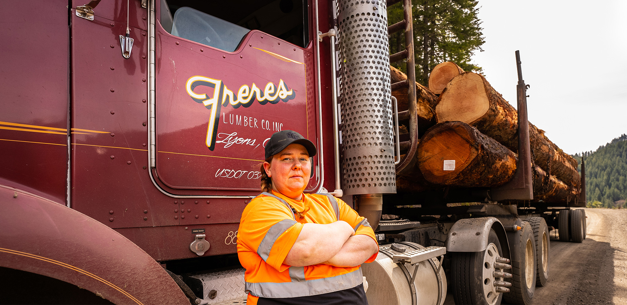 Freres lumber logging truck driver
